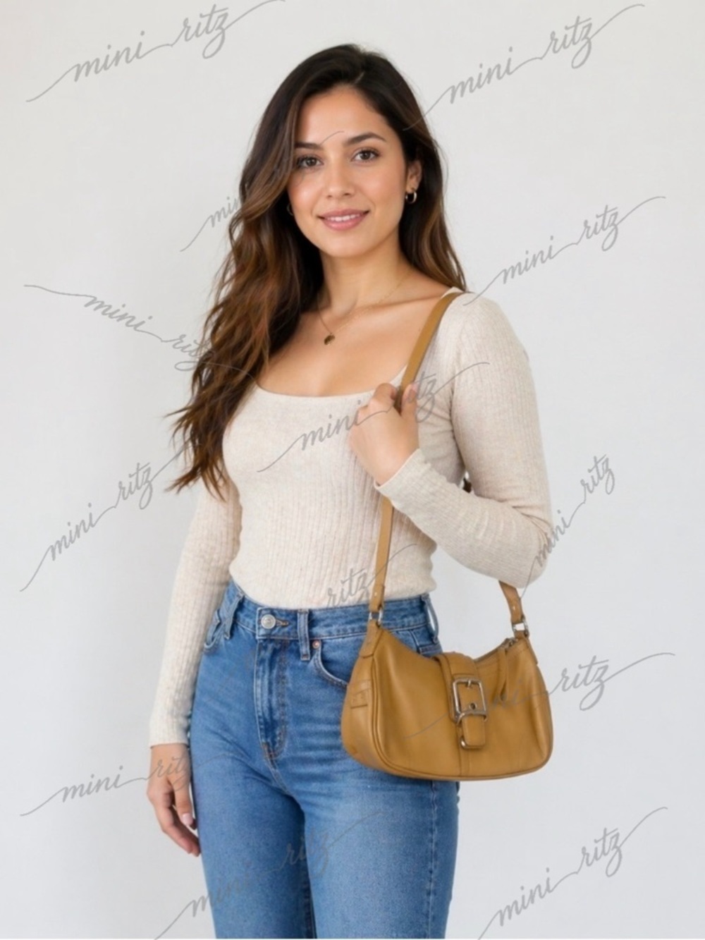 Coach Vintage Butter Yellow Hampton Demi Crossbody Bag EUC